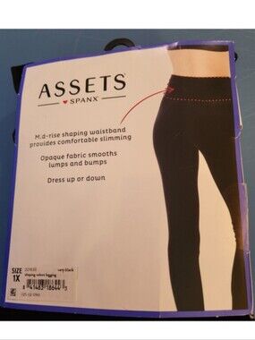 ASSETS by Spanx Women's Velvet Leggings - Black 1X